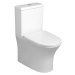 Bruckner LEON RIMLESS WC mísa pro kombi, spodní/zadní odpad, bílá