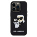 Zadní kryt Karl Lagerfeld 3D Rubber Karl and Choupette pro Apple iPhone 14 Pro, black