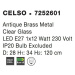 NOVA LUCE závěsné svítidlo CELSO antický kov mosaz čiré sklo E27 1x12W 230V IP20 bez žárovky 725