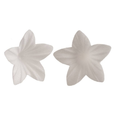 Bílé květy z jedlého papíru 400ks 2cm Dekora