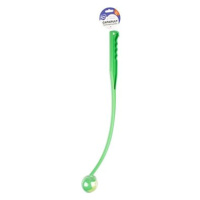 Duvo+ Házecí tyč s tenisovým míčkem (průměr 6 cm) 10 × 8 × 62 cm zelená
