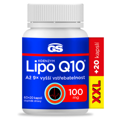 GS Koenzym Lipo Q10 100 mg XXL 60+20 kapslí Green Swan