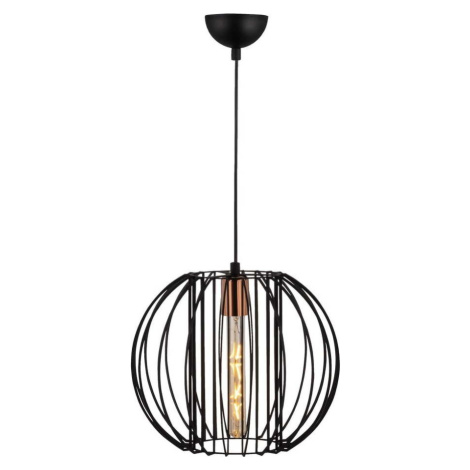 Závěsné svítidlo v černé a bronzové barvě s kovovým stínidlem ø 33 cm Fellini – Opviq lights