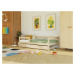 Benlemi Jednolůžková postel ze dřeva SAFE 5v1 se zábranou a úložným šuplíkem Zvolte barvu: Tmavě