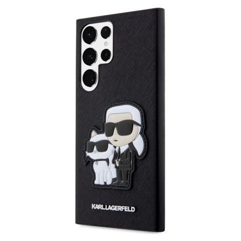 Pouzdro Karl Lagerfeld PU Saffiano Karl and Choupette NFT Samsung Galaxy S23 Ultra černé