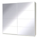 Šatní skříň Twister 1 Barva korpusu: Bílá, Rozměry: 225 cm, Dveře: Velká zrcadla