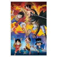 Plakát, Obraz - One Piece - Ace Sabo Luffy, (61 x 91.5 cm)