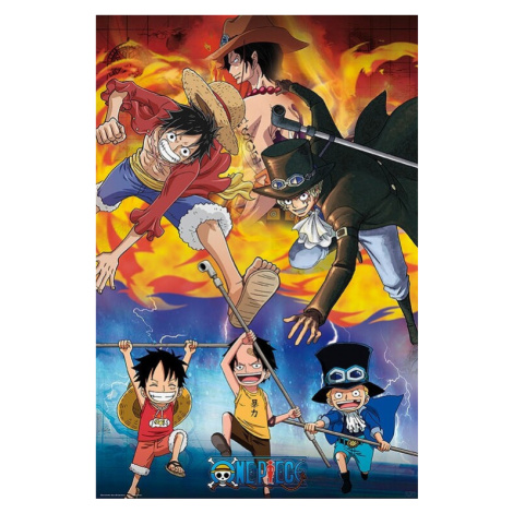 Plakát, Obraz - One Piece - Ace Sabo Luffy, (61 x 91.5 cm) ABY STYLE