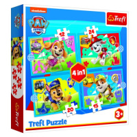 Trefl Puzzle 4v1 - Štěňátka v běhu / Viacom PAW Patrol