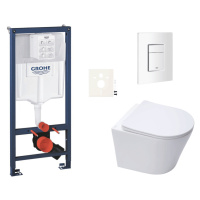 Závěsný wc set do lehkých stěn / předstěnová montáž Swiss Aqua Technologies Infinitio SIKOGRSIN1