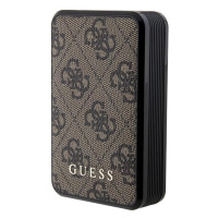 Guess 4G Leather Metal Logo 18W 10000mAh powerbank - hnědá