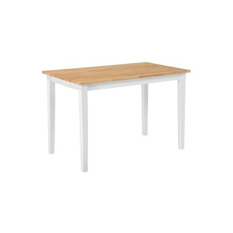 Bílý dřevěný jídelní stůl 114 x 68 cm GEORGIA , 88539 BELIANI