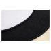 Vopi koberce Nášlapy na schody Eton černý půlkruh, samolepící - 28x65 půlkruh (rozměr včetně ohy