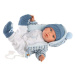 Llorens 42405 BABY ENZO - realistická panenka se zvuky a měkkým látkovým tělem - 42 cm