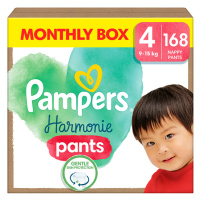 Pampers Harmonie Baby Plenkové Kalhotky Velikost 4, 168 Plenek, 9kg-15kg
