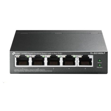 TP-Link switch TL-SG1005LP (5xGbE, 4xPoE+, 40W, fanless) TP LINK