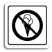 Accept Piktogram "zákaz vstupu se zmrzlinou II" (80 × 80 mm) (bílá tabulka - černý tisk)