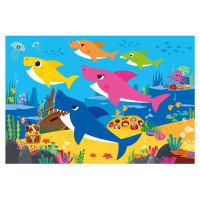CLEMENTONI Puzzle Baby Shark: Všichni spolu MAXI 104 dílků