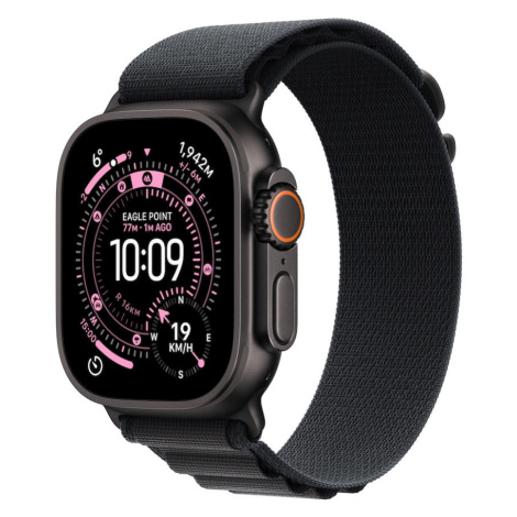 Apple Watch Ultra 3 GPS + Cellular 49mm černě titanové pouzdro s černým alpským tahem - M