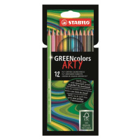 STABILO GREENcolors Pastelky ARTY - sada 12 barev