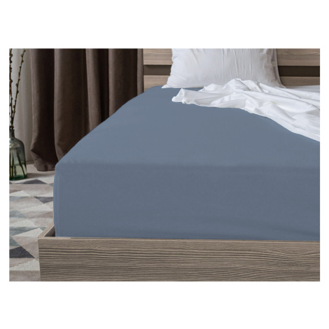 Bavlněné prostěradlo s gumou STANDARD 90 x 200 cm modré