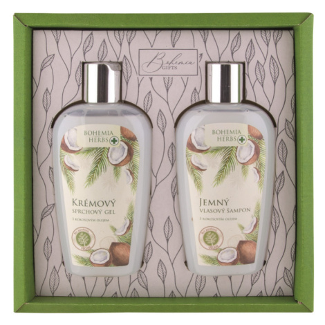 Bohemia Herbs dárkové balení kokos sprchový gel 250 ml a vlasový šampon 250 ml Bohemia Gifts & Cosmetics