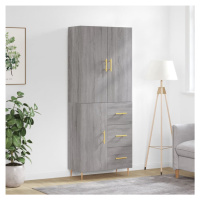 vidaXL Skříň highboard šedá sonoma 69,5 x 34 x 180 cm kompozitní dřevo