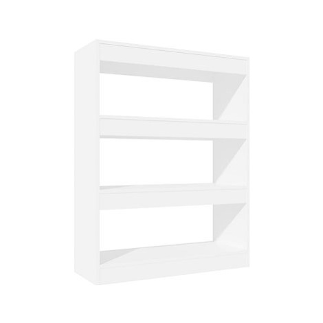 Shumee dělicí stěna bílá lesklá 80×30×103 cm kompozitní dřevo, 811706