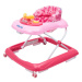 BABY MIX - Dětské chodítkos volantem a silikonovými kolečky růžové