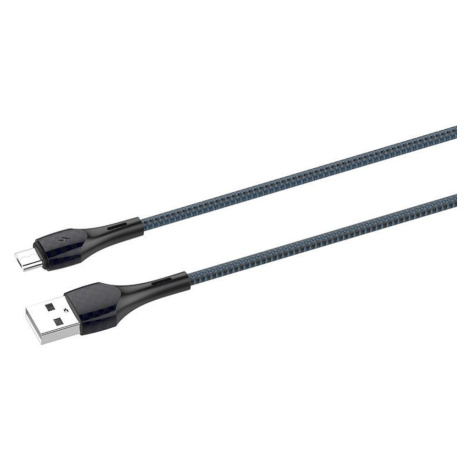 LDNIO LS522 2m kabel USB - Micro USB (šedomodrý)