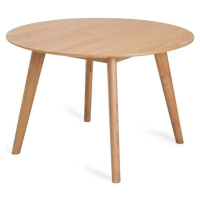 Kulatý jídelní stůl v dekoru dubu ø 115 cm Rho – Unique Furniture