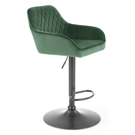 Barová židle PERSA – samet, více barev Tmavě zelená