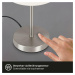 BRILONER LED stolní lampa, pr. 18 cm, 5,5 W, matný nikl BRILO 7029-012