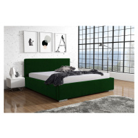 Eka Čalouněná postel Shadow - Kronos 160x200 cm Barva látky: Tmavě zelená (14), Úložný prostor: 