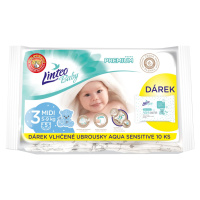 Linteo Baby PREMIUM 3 Midi 5-9 kg dětské plenky 5 ks +dárek