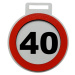 Narozeninová medaile - značka s číslem a textem 40 Standardní text