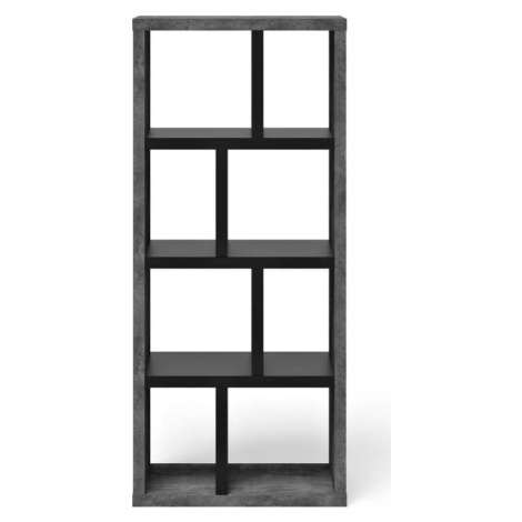 Knihovna v dekoru betonu v tmavě šedo-černé barvě 70x159 cm Berlin – TemaHome