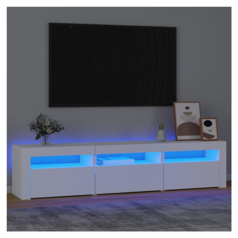 vidaXL TV skříňka s LED osvětlením bílá 180 x 35 x 40 cm