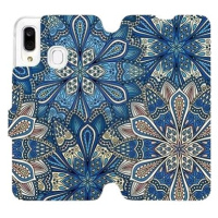 Flipové pouzdro na mobil Samsung Galaxy A40 - V108P Modré mandala květy