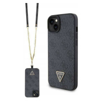 Pouzdro pro iPhone 15 Plus Guess HardCase Crossbody 4G Metal Logo Černé