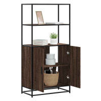 vidaXL Skříň highboard hnědý dub 68x35x139cm kompozitní dřevo a kov