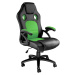 tectake 403465 kancelářská židle tyson - černá/zelená - černá/zelená