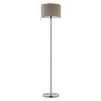 Eglo Eglo - Stojací lampa TUNJA 1xE27/60W/230V matný chrom/taupe