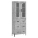 vidaXL Skříň highboard betonově šedá 69,5x34x180 cm kompozitní dřevo