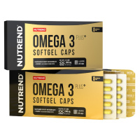 Nutrend Omega 3 Plus Softgel Caps bez příchuti 120 kapslí