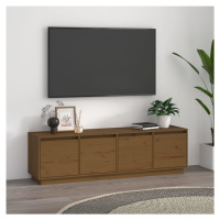 vidaXL TV skříňka medově hnědá 156 x 37 x 45 cm masivní borové dřevo