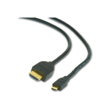 Kabel CABLEXPERT CC-HDMID-10 HDMI-HDMI micro 3m, 1.3, M/M stíněný, zlacené kontakty, černý