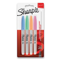 Permanentní popisovač Sharpie Fine sada 4 ks - pastelové barvy