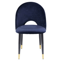 KARE Design Modrá čalouněná jídelní židle Iris Velvet (set 2 ks)