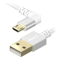 AlzaPower 90Core USB-A to Micro USB 1m stříbrný